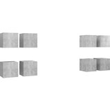  Stenske TV omarice 8 kosov betonsko sive 30,5x30x30 cm, (20913745) | Shoptok.si