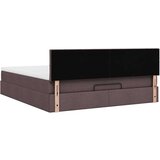 vidaXL Otomanski posteljni okvir z vzmetnico temno rjava 180x200 cm | Shoptok.si