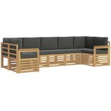  Set vanjskih sofa 6 pcs Bijela i Antracit 304 x 128,5 x 73 cm | shoptok.hr