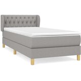  Krevet s oprugama i madracem svjetlosivi 100x200 cm od tkanine | shoptok.hr