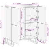  Pomoćni ormarić Smeđa 60 x 33 5 x 75 cm Čvrsto drvo manga | shoptok.hr
