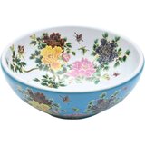 vidaXL Nadgradni umivaonik raznobojni okrugli Φ 41 x 14 cm keramički | shoptok.hr