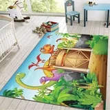 Tepih za decu na gumenoj podlozi 120x180cm - Dino Park, TG-056
