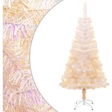  Umjetno božićno drvce s obojenim vrhovima bijelo 150 cm PVC | shoptok.hr