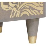  Highboard Siva i zlatna 60 x 33 x 100 cm Čvrsto drvo manga | shoptok.hr