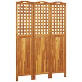 Sobna pregrada s 3 panela 121,5x2x180 cm masivno bagremovo drvo | shoptok.hr