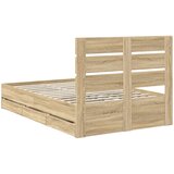  Krevetna konstrukcija s ladicama Sonoma hrast 120 x 190 cm | shoptok.hr