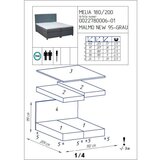 Bessagi Home Postelja Boxspring Melia, Siva, 180x200 | Shoptok.si