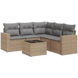  6-dijelni set vrtnih sofa s jastucima bež od poliratana | shoptok.hr