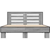  Posteljni okvir siva sonoma 120x190 cm inženirski les in kovina | Shoptok.si