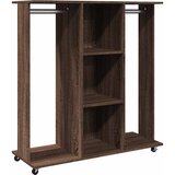 Furnova Garderobna omara rjavi hrast s koleščki 102x38x110 cm inž. les, (21930313) | Shoptok.si