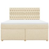  Krevet s oprugama i madracem krem 180x200 cm od tkanine | shoptok.hr