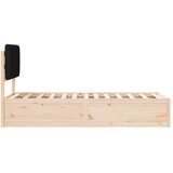  Krevetni okvir s tapiciranim uzglavljem Crna 75 x 190 cm | shoptok.hr