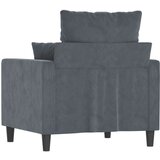  Fotelj temno siv 60 cm žamet | Shoptok.si