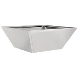  Vrtna saksija Srebrno 40 x 40 x 15 cm Nehrđajući čelik | shoptok.hr