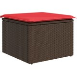  Vrtna stolica s jastukom smeđa 55x55x37 cm poli ratan | shoptok.hr
