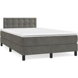 The Living Store Box spring postelja z vzmetnico temno siva 120x200 cm žamet - Box Spring Postelja, (21492273) | Shoptok.si