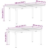  Vrtni set za objed 9 kom. Antracit Čelik s prahom | shoptok.hr