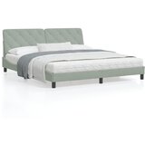 vidaXL Okvir za krevet s uzglavljem svjetlosivi 180x200 cm baršunasti | shoptok.hr