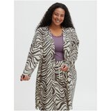 Fransa Brown-White Patterned Ladies Cardigan - Ladies | shoptok.hr