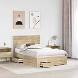  Okvir za krevet s uzglavljem Sonoma hrast 120 x 200 cm | shoptok.hr