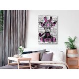  Slika - Giraffe with Pipe (1 Part) Vertical Pink 80x120 | shoptok.hr