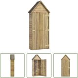  The Living Store Vrtna lopa za orodje vrati 69,5x32x178 cm impregnirana borovina - Lopa Za Orodje, (21745144) Cene