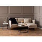 Actona Bež mizica z mizno ploščo v marmornem dekorju 60x60 cm Barossa – | Shoptok.si