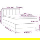  Krevet s oprugama i madracem plavi 90 x 200 cm od tkanine | shoptok.hr