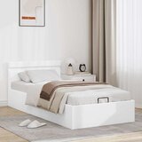  Hidraulični okvir za krevet umjetna koža LED bijeli 90 x 200 cm | shoptok.hr
