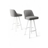Hanah home set barskih stolica (6 komada) atex grey white Cene