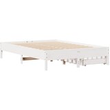  Okvir kreveta bez madraca bijeli 140 x 190 cm masivna borovina | shoptok.hr