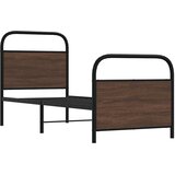  Okvir kreveta bez madraca smeđa boja hrasta 75x190 cm drveni | shoptok.hr