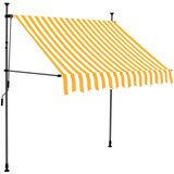 Maison Chic Ročno zložljiva tenda - Senčniki z LED lučkami 150 cm bela in oranžna, (22041460) Cene