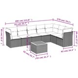  8-dijelni set vrtnih sofa od poliratana s jastucima crni | shoptok.hr