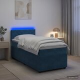  Boxspring krevet s madracem Plava 90 x 190 cm Baršun | shoptok.hr