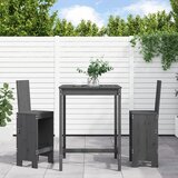 The Living Store Vrtna barska garnitura 3-delna siva trdna borovina - Vrtna Barska Garnitura, (21469411) | Shoptok.si
