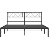  Metalni okvir za krevet s uzglavljem crni 140x200 cm | shoptok.hr