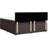  Krevet s oprugama i madracem tamnosmeđi 200x200 cm od tkanine | shoptok.hr