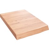 Maison Chic Stenska polica - Viseča Polica svetlo rjava 40x60x(2-6) cm trdna hrastovina, (21784639) Cene