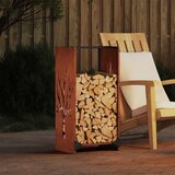  Stalak za drva za ogrjev 40x30x80 cm pohabani čelik | Eponuda.com