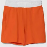United Colors Of Benetton Otroške bombažne kratke hlače oranžna barva