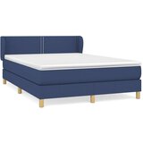  Box spring postelja z vzmetnico modra 140x200 cm blago | Shoptok.si