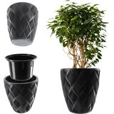KADAX cvetlični lonec z vložkom 32 cm pokrov za cvetlični lonec plastika visok, (5000346587) | Shoptok.si