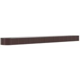 Furnova Visoka greda iz prašno premazanega jekla 620x80x36 cm rjava, (21921575) | Shoptok.si