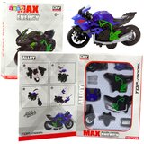  Metalni motor za sastavljanje 1:14 DIY - zeleno/plavi | Shoptok.si