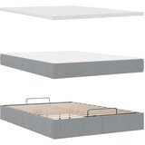  Otomanski krevet s madracem&amp LED svijetlosivi 140x190 cm tkanine | shoptok.hr