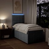  Box spring krevet s madracem svjetlosivi 90x190 cm od tkanine | shoptok.hr