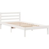 vidaXL Krevet s regalom z knjige bez madraca bijeli 100x200cm borovina | shoptok.hr