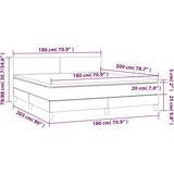  Box spring s madracem LED plavi 180x200 cm od tkanine | shoptok.hr